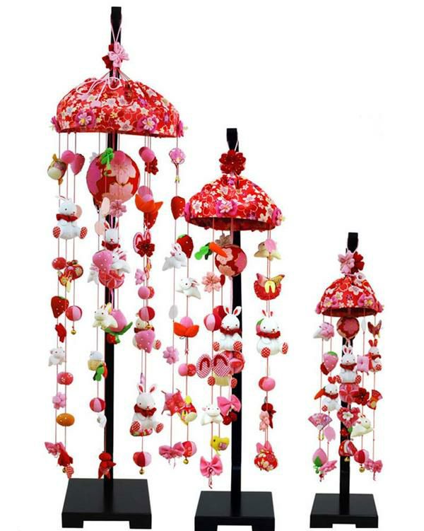 つるし雛 「桜うさぎ」吊るし飾台セット 小 高さ66cm | AKACHAN.com