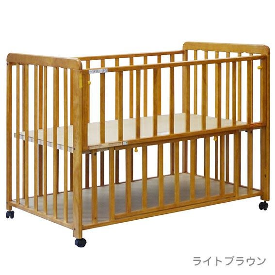 B品】 ヤトミ ベビーベッド ぐっすり 【ライトブラウン GU401LB】 普通