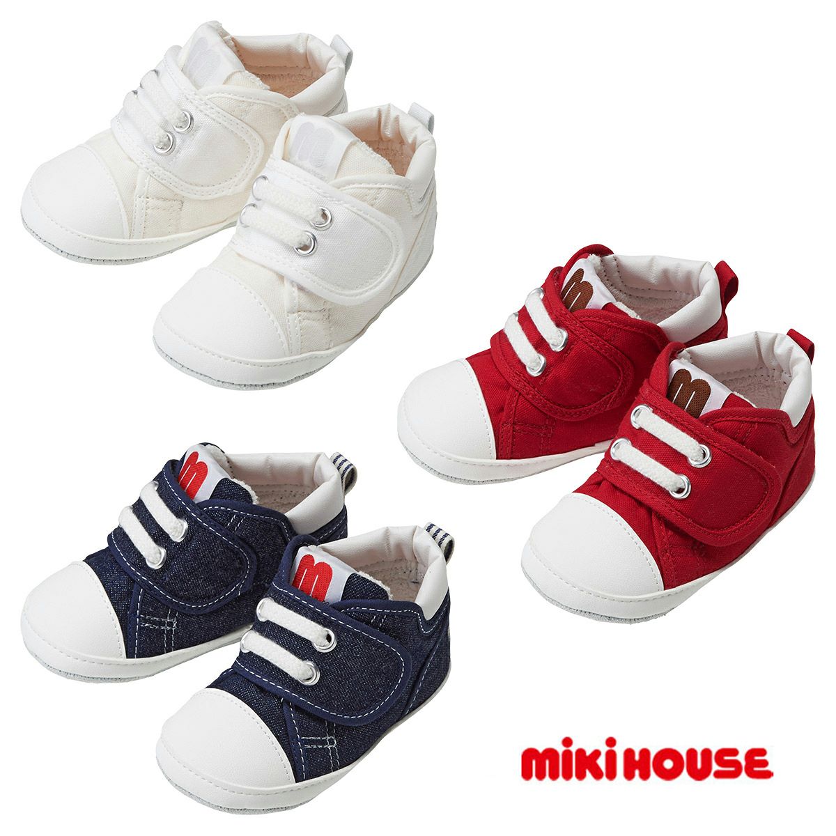 ミキハウス mikihouse mロゴ プレシューズ（11cm-12.5cm） ベビー