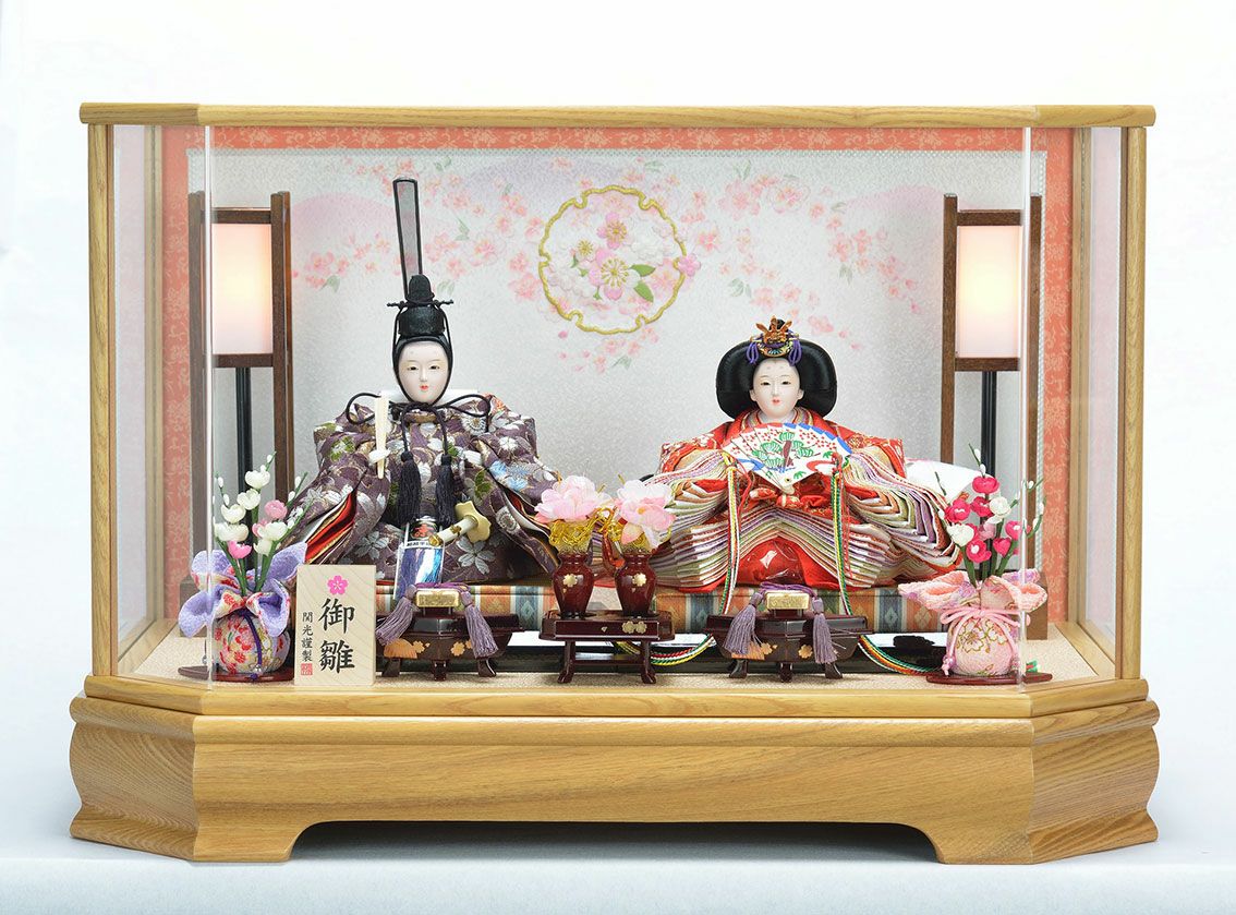雛人形 京十三番 白鳳親王飾 桜雪輪 ケース入【No.30645】関光謹製